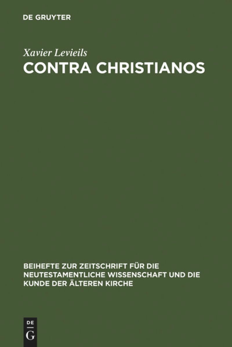 Couverture : Contra Christianos
