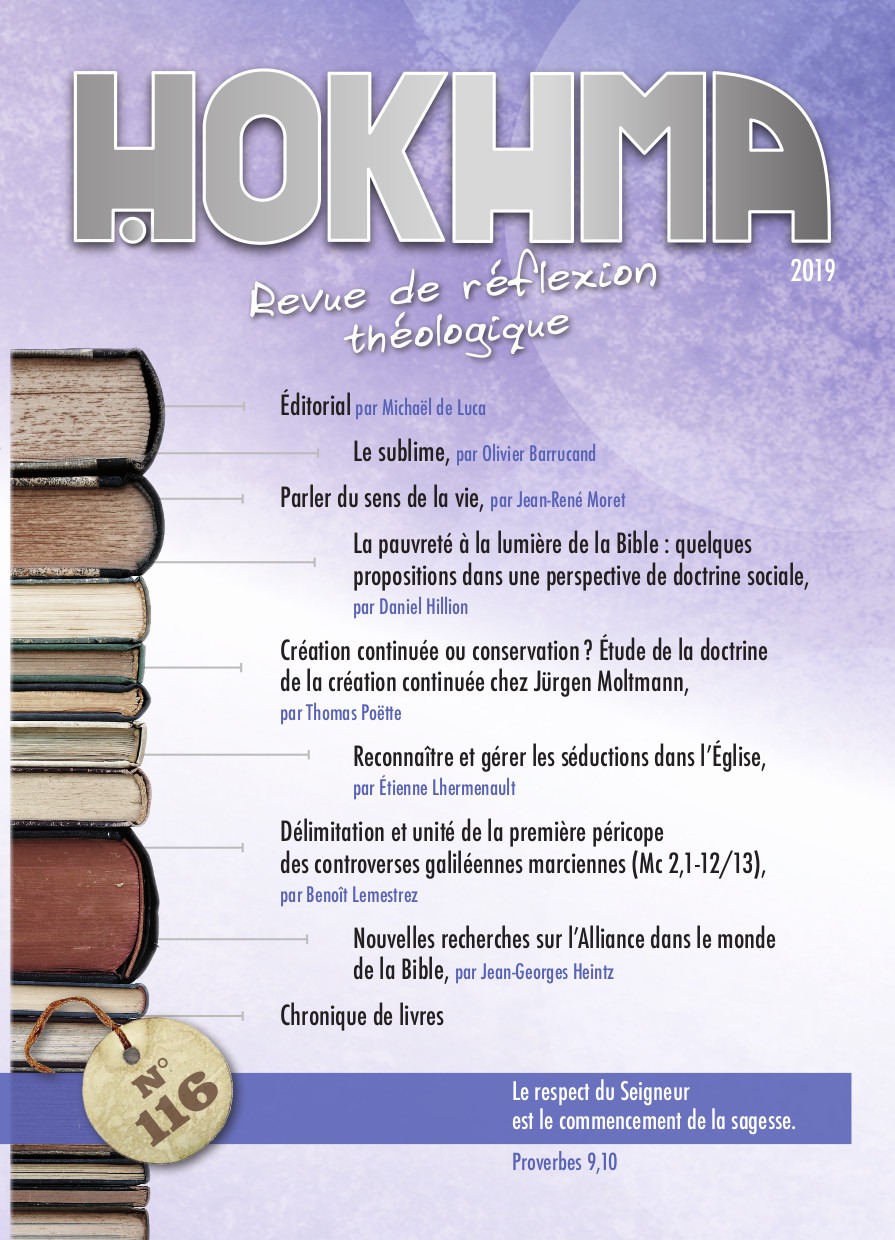 Couverture : Hokhma 116