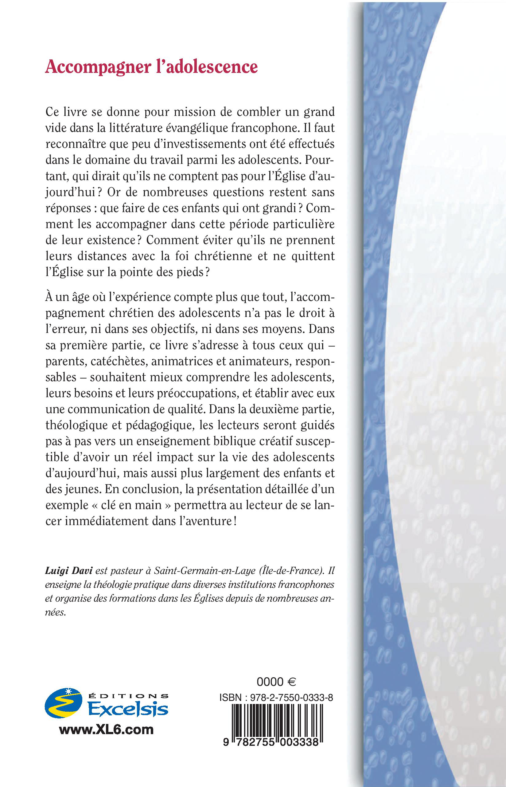 Couverture : La foi à l'adolescence